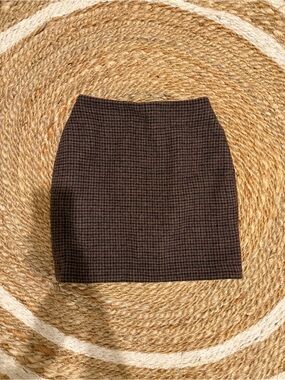 Uniqlo wool gingham skirt size 0